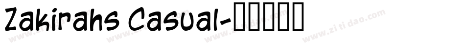 Zakirahs Casual字体转换